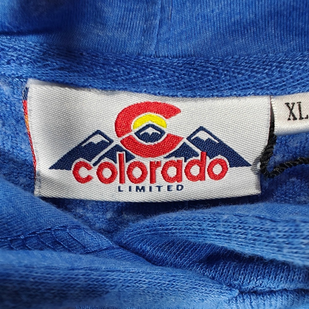 Colorado Limited XL Blue Heather Colorado State Flag Graphic Hoodie Pullover - Picture 3 of 6